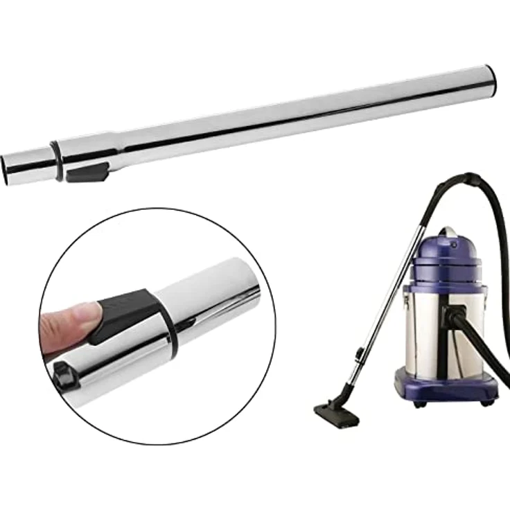 Retoo Ersatz Teleskoprohr passend für Verschiedene Staubsauger, Stahl, 32 mm Universal Saugrohr, Klick Funktion, Geeignet für AEG, Clatronic, Electrolux, De’Longhi, Hoover, Rowenta, Thomson – Bild 5