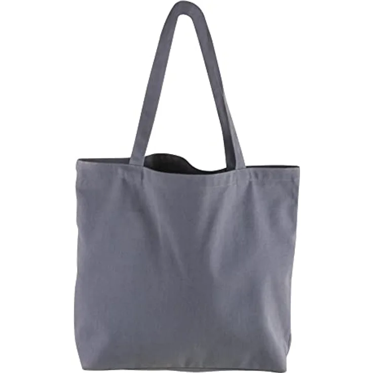 Rayher 53987564 Basic Shopper, Einkaufstasche grau, 46x35cm, 330g/m²