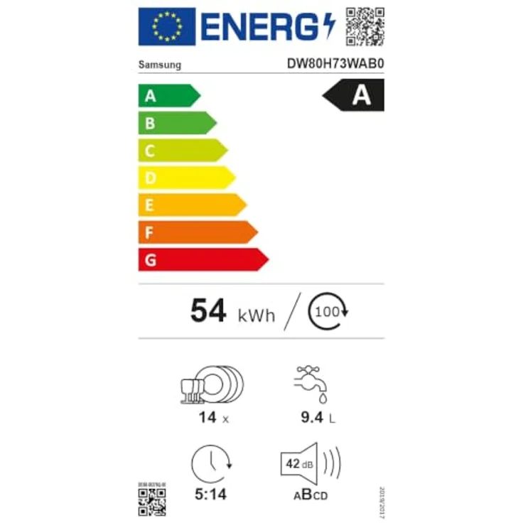 Samsung DW80H Vollintegrierbarer Geschirrspüler, 60 cm, 14 Maßgedecke, Energieeffizienzklasse A, Festtürtechnik – Bild 8