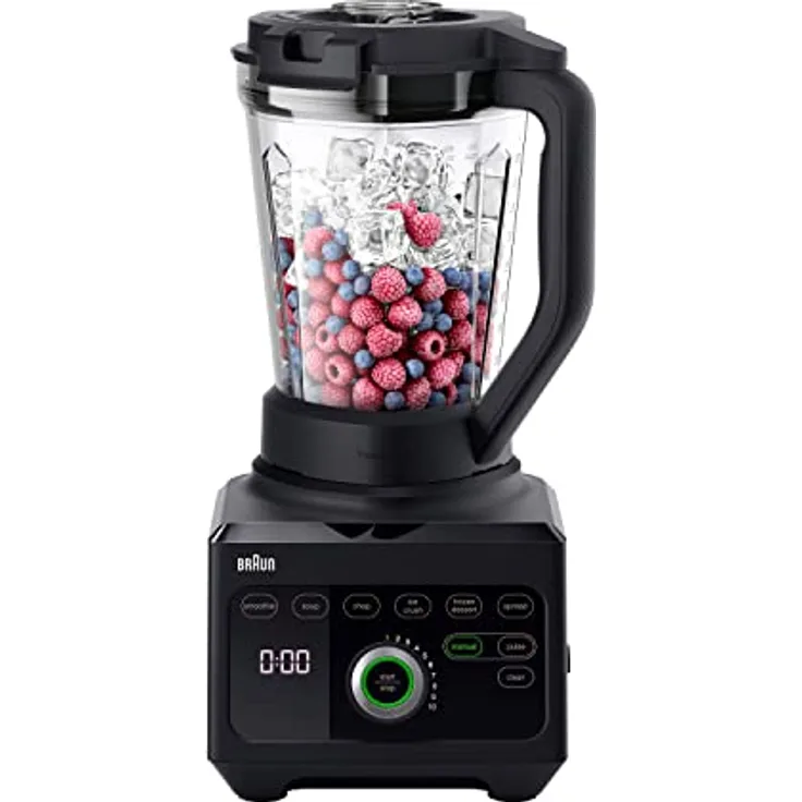 Braun PowerBlend 9 JB 9040 BK Standmixer, 1600W, 10 Geschwindigkeiten, 3L, schwarz
