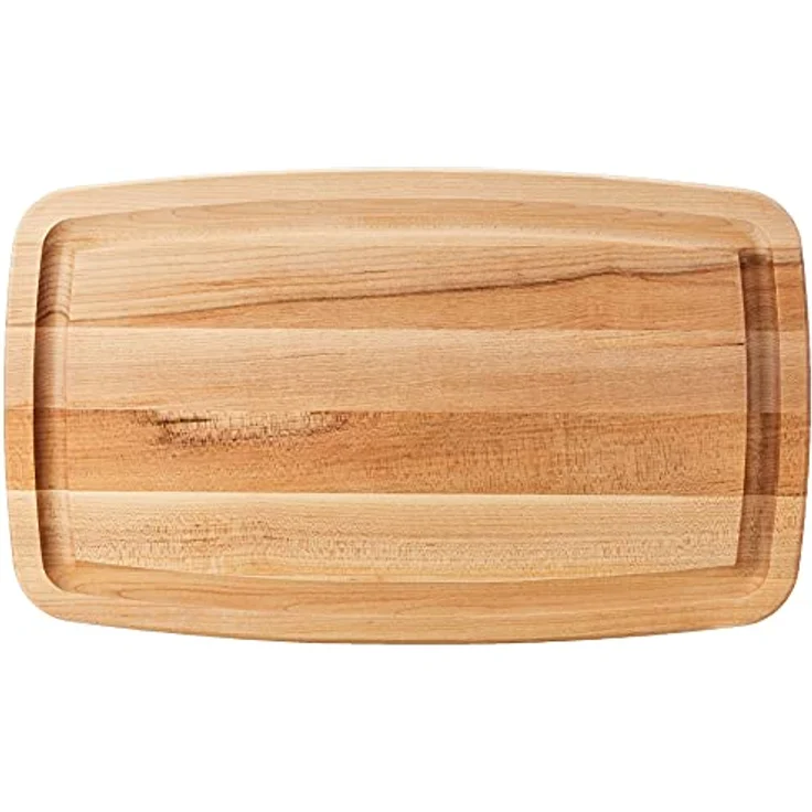 Boos Block Schneidebrett Mit Saftrille Oval – Nordamerikanisches Ahorn-Hartholz – Hackblock – Profi-Schneidebrett – Lebensmittelecht – 45,7 x 27,9 x 3,8 cm – Bild 3