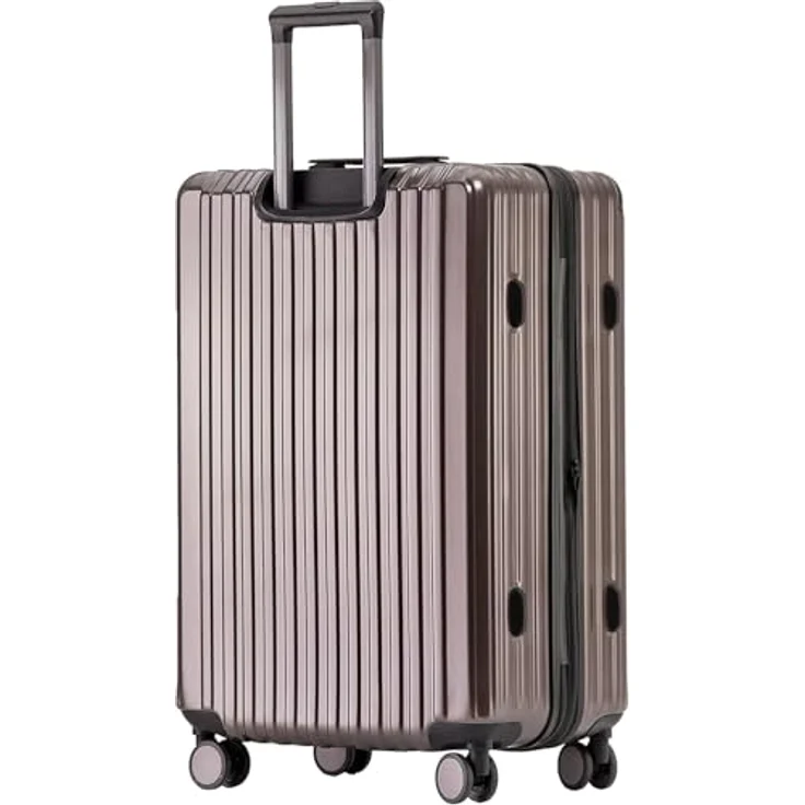 Münicase M816 Reisekoffer, 3tlg. Kofferset mit TSA-Schloss, hartschalig, Teleskopgriff, 4 Rollen, Coffee – Bild 5