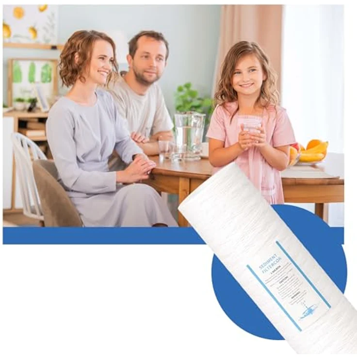 Naturewater PPW-20L 5 µ Baumwollfilter Kartusche, 508 mm (20 Zoll) für Umkehrosmoseanlage, schnelle Wartung, hohe Filtereffizienz – Bild 8