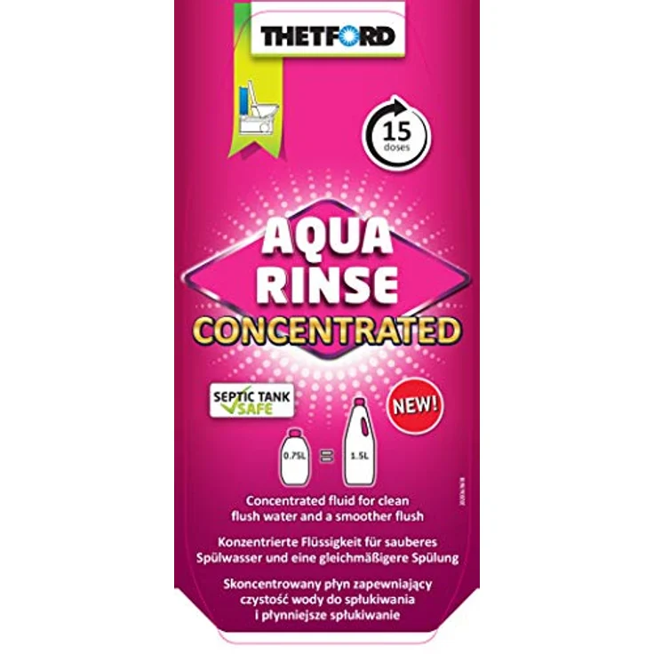 THETFORD AquaRinse Konzentrat 12x 0,75L, Toiletten Spülkasten Wassertank Reiniger und Kalklöser – Bild 2