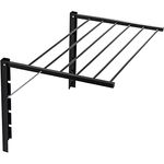 ABJ Majka Wandwäschetrockner für die Wand - Trockenständer Wandmontage, 60cm, Schwarz