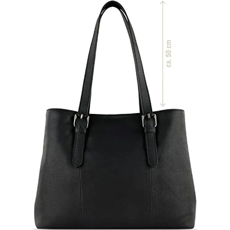bugatti Shopper Bella Ladiesbag aus hochwertigem Rindleder, mit drei Hauptfächern – Bild 3
