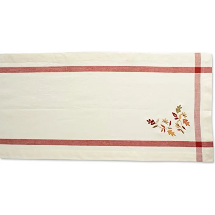 DII 100% Cotton Cloth Napkins Fall Leaves with Border, Set, 6 Piece – Bild 5