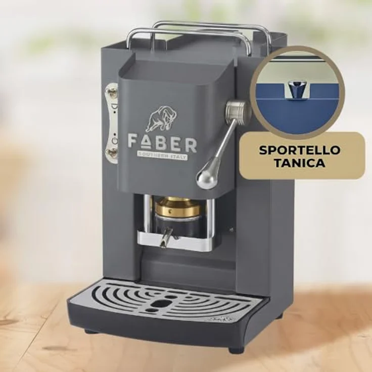 Faber Coffee Machines Pro Deluxe 3.0 Chrom Kaffeepadmaschine, kompatibel mit 44 mm ESE-Pads, Wassertank aus Glas, magnetisch abnehmbare Brühgruppe und Auslauf – Bild 6