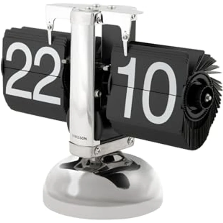 Karlsson Small Flip Tischuhr, Weiß, Rechteckig mit klassischem Flip-Uhr-Mechanismus, 21x16.5x9.5 cm – Bild 5