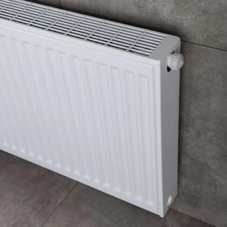 Belrad Typ 22 Universalheizkörper Ventilheizkörper Mittelanschluss 600 x 900 (HxB)-1559W, 8 Anschlüsse, RAL9016 (reinweiß) – Bild 4