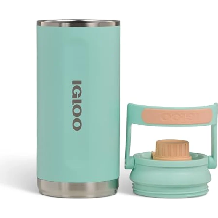 IGLOO Chug 36 Thermoflasche, isolierte Edelstahl-Flasche, 1 Liter, grün, hält bis zu 48 Stunden kalt – Bild 4