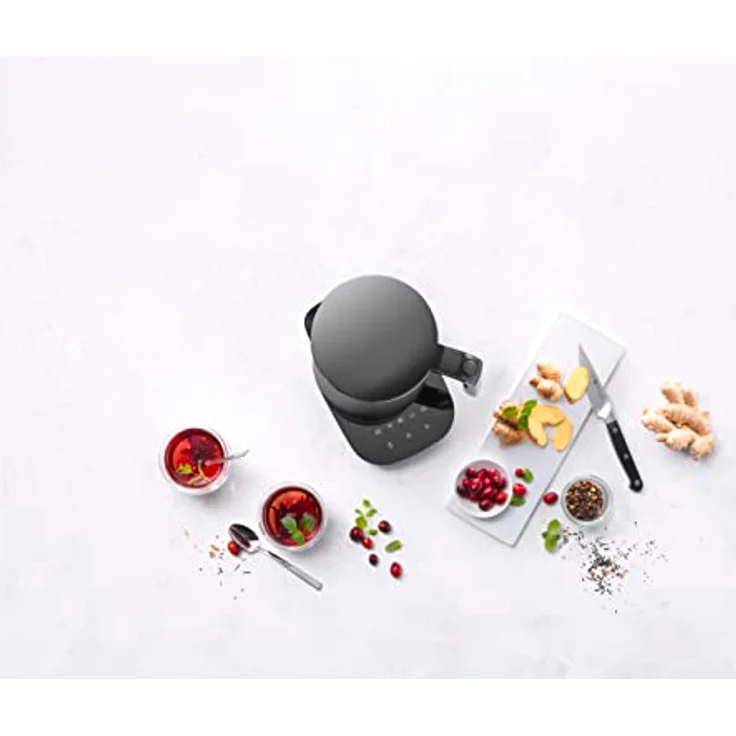 Zwilling Enfinigy Pro Wasserkocher, 1850 Watt, mit Temperatureinstellung, 1,5 l, Abschaltautomatik, Trockengehschutz, Überhitzungsschutz, Edelstahl, Schwarz  – Bild 5