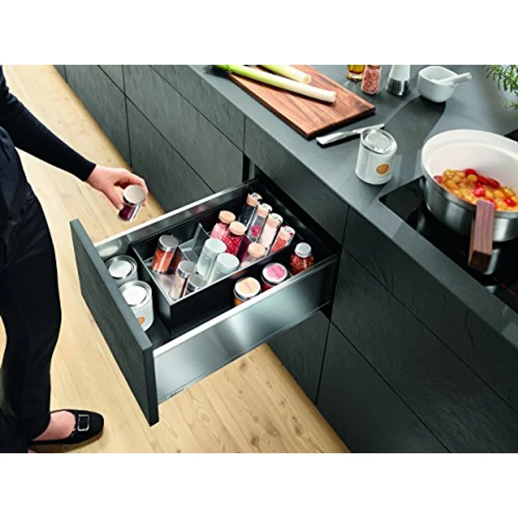 Blum Gewürzhalter AMBIA-LINE, Oriongrau matt, für bis zu 16 Gewürzpackungen, Küchen Organizer – Bild 5