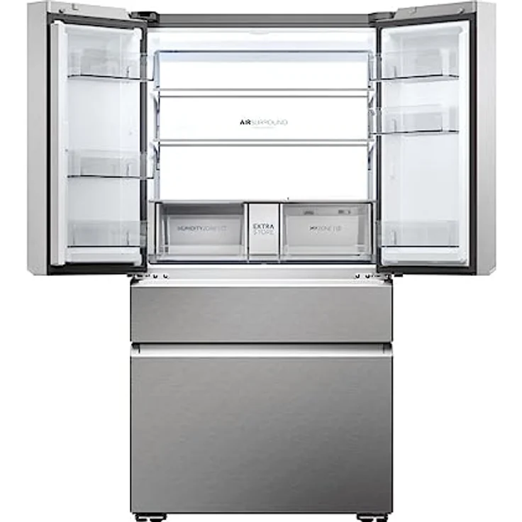 Haier French Door 90 SERIE 7 PRO HFW7918ENMP Kühl-Gefrierkombination/Total No Frost/Smart hON-App/Easy Access Gefrierschubladen spart bis zu 30% Energie/Leise nur 35 db(A) / Edelstahl Front – Bild 2