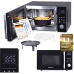 Sommertal 4-in-1 Mikrowelle, 25 L, 850 W, Heißluft, Grill, Kindersicherung, Express-Start, Edelstahl, inklusive Crisp-Pfanne und Rost