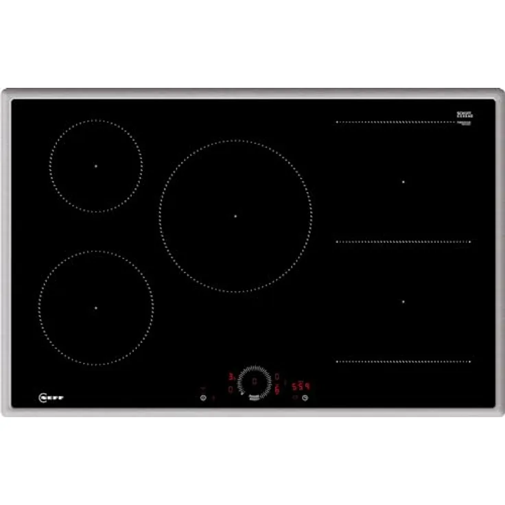 Neff, T58SHW1L0, Autarkes Kombi-Induktionskochfeld mit Twist Touch Steuerung, N70, Breite 80 cm, Schwarz mit Rahmen aufliegend