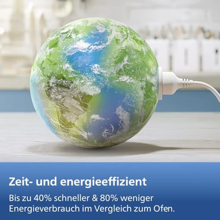 Philips Heißluftfritteuse 5000 Series NA552/00, Dual Basket mit Steam und 9L Kapazität (6L+3L), 2750 W, RapidAir Plus Technologie, Dampfreinigung, HomeID App, Schwarz/Kupfer – Bild 14