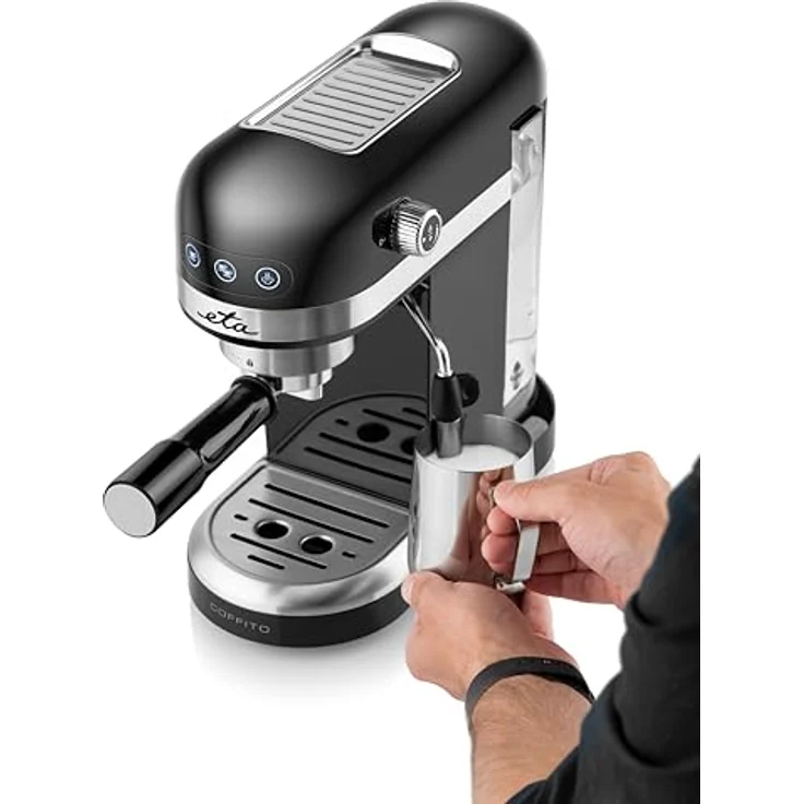 ETA Espressomaschine Coffito I 1465 W I 20 Bar | Siebträger | Kaffeemaschine mit Milchaufschäumer | 1,4 Liter Wassertank | Schlankes Design – Bild 3