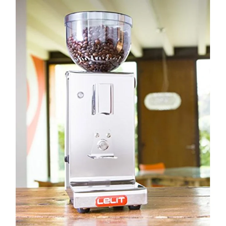 Lelit Fred PL044MMT Kaffeemühle mit automatischer Dosierung für 1 2 Tassen-Edelstahl-Gehäuse-Mikro-regulierung des Mahlens, Stainless Steel, silber – Bild 2