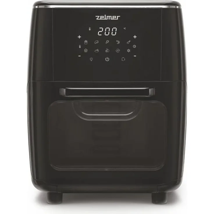 Zelmer ZAF7120 Fritteuse 12 l 1700 W Heissluftfritteuse Schwarz, Touch-Display, Backfunktion