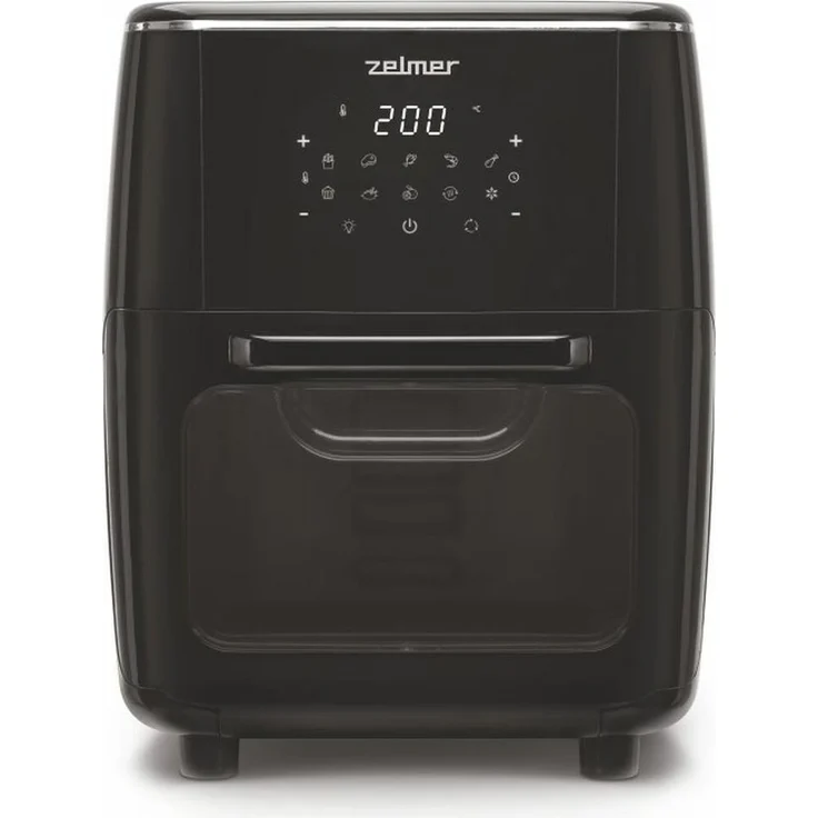 Zelmer ZAF7120 Fritteuse 12 l 1700 W Heissluftfritteuse Schwarz, Touch-Display, Backfunktion