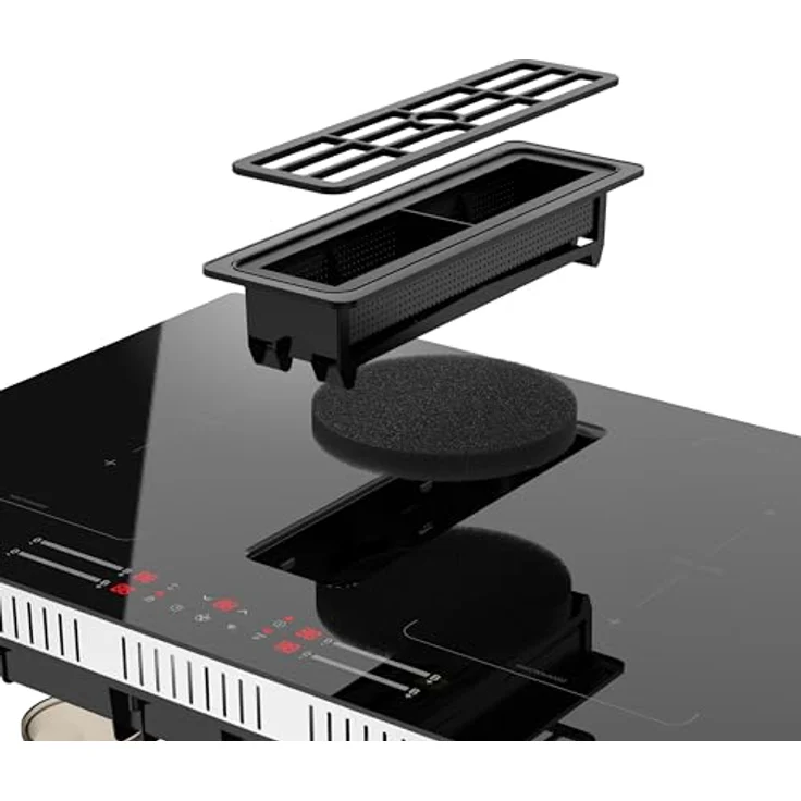 K&H DD60-IN7204FLX, Induktions-Kochfeld mit Dunstabzug, 9 Leistungsstufen, Booster, Slider Touch-Control, 2x FLEX Kochzone, 7200W – Bild 2