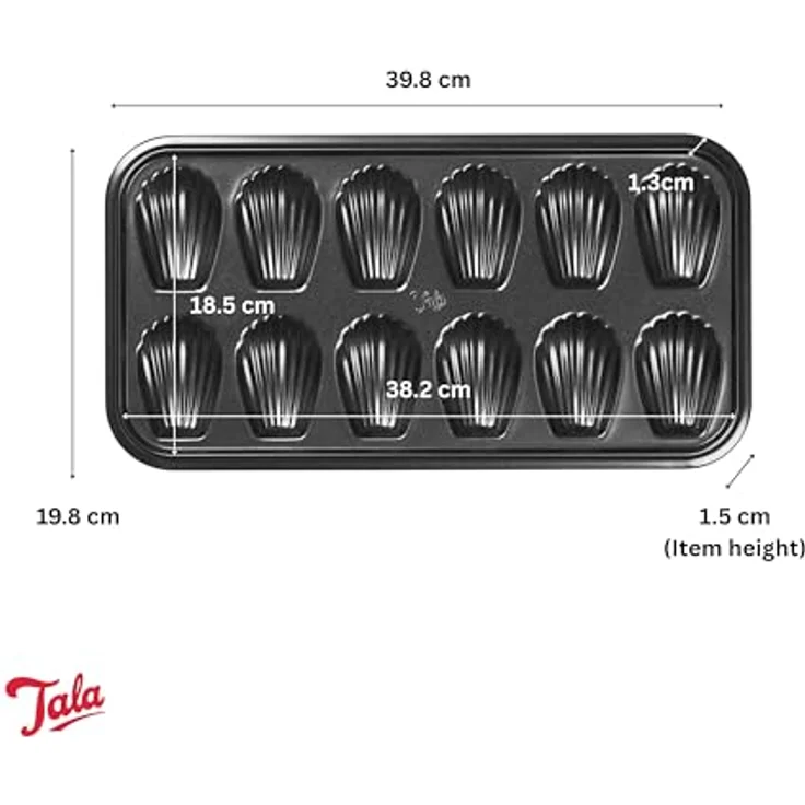 Tala Performance Back- - Kuchenform, Stahl, schwarz, 3.7 x 7 x 32.5 cm – Bild 4