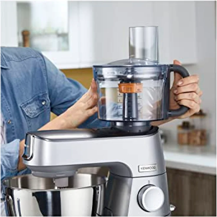 Kenwood MultiPro KAH65.000PL Multi-Zerkleinerer, Zubehör für Kenwood Chef & Chef XL Küchenmaschinen, 5 Arbeitsscheiben für Reiben, Raspeln, Schneiden, Edelstahl-Messer, 1,2 L Fassungsvermögen, Silber – Bild 4