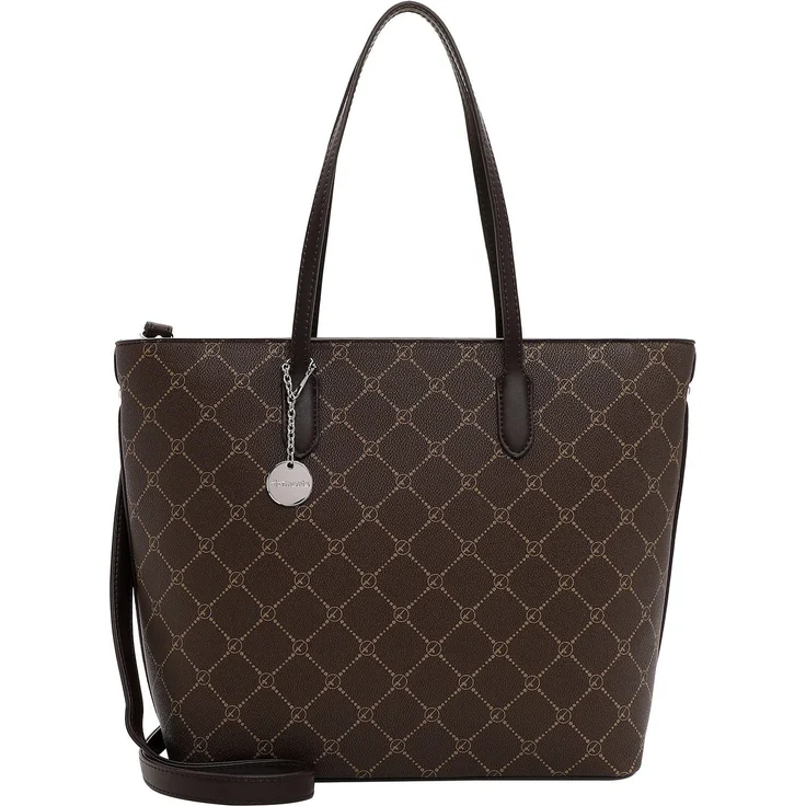 Tamaris Shopper TAS Anastasia, für Damen in Echtleder-Optik mit Karo-Design, Schwarz – Bild 1