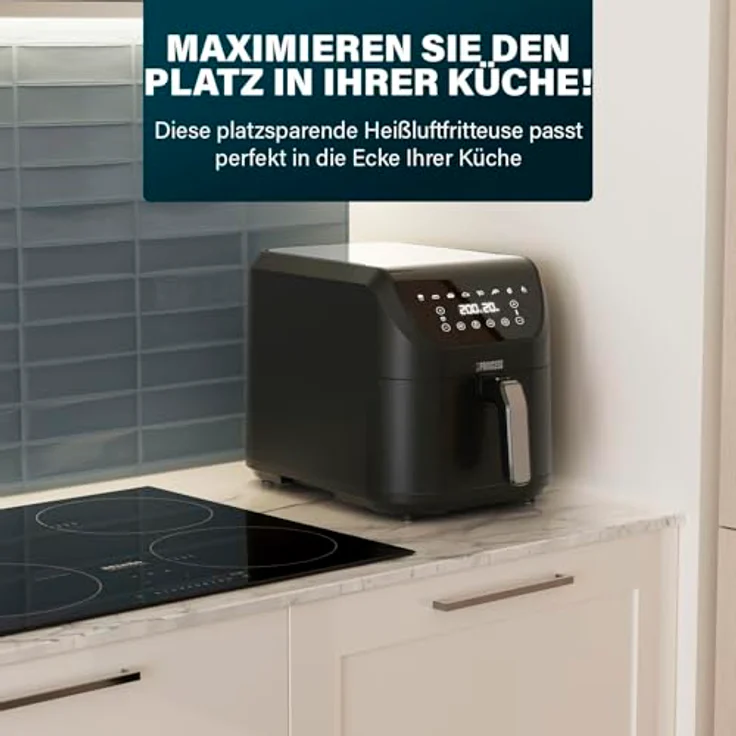 PRINCESS Heißluftfritteuse 182256 SlimFry, 2000 W, 8 l Volumen, digitales Bedienfeld, gesundes Frittieren ohne Öl – Bild 11