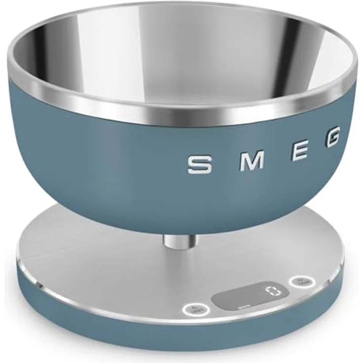 Smeg Digitale Küchenwaage KSC01SBMWW, 5 kg Tragkraft, USB-C Akku, Storm Blue, mit Edelstahlschüssel und Tara-Funktion – Bild 4
