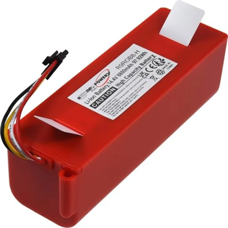 akku-net Powerakku für Roborock S4 MAX, 14,4V, Li-Ion, hohe Kapazität 6800mAh/98Wh, orange
