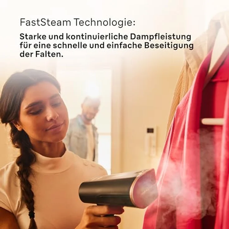 Braun QuickStyle 7 GS7077BK Dampfglätter, Dual FreeGlide 3D Technologie, FastSteam Technologie, Steamer, Dampf 35 g/min, Wassertank 250 ml, 3 m Kabellänge, 1600W, Schwarz/Kupfer – Bild 5