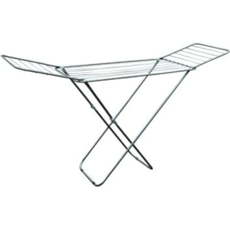 MSV Flügelwäscheständer 180x48x105cm 18m aus Edelstahl-PP in Silber-blau, 180x105x48 cm – Bild 2