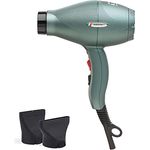 GAMMAPIU' Professioneller Haartrockner von I.E.S, energiesparend, intelligent, schnell trocknend mit ETC-Technologie, leicht, geräuschlos, 3 Geschwindigkeiten, konstante Temperatur (MOOSGRÜN)