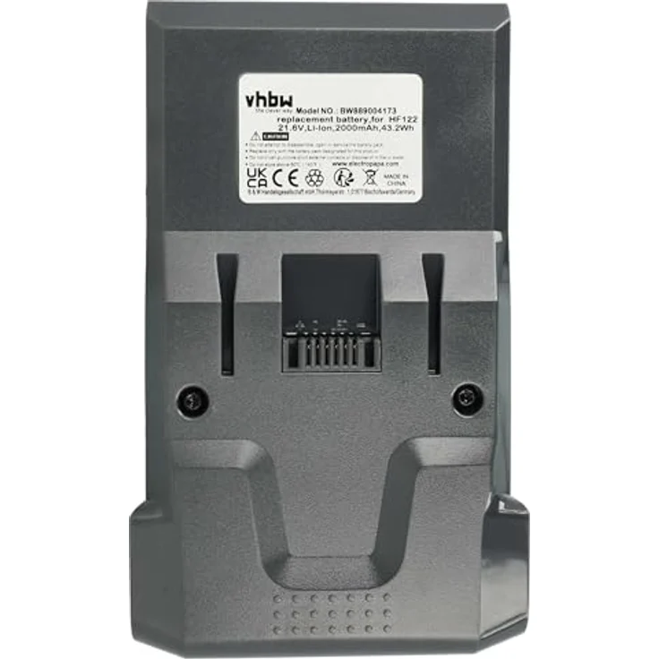 vhbw Akku kompatibel mit Hoover HF1, HF1 Home, HF122GPT, HF100, HF122RH, 2000 mAh, 12,6 V, Li-Ion, schwarz – Bild 3