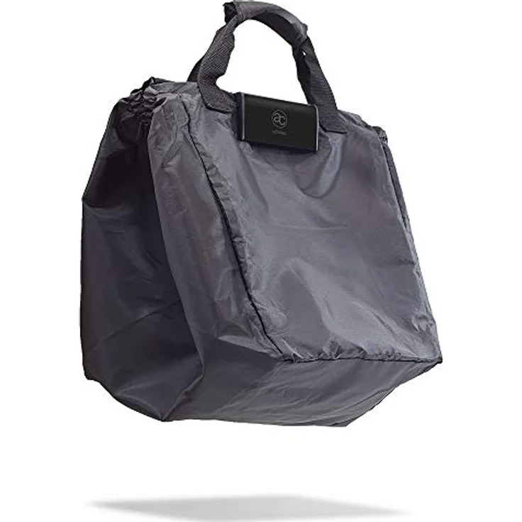 achilles Einkaufswagentasche faltbar, Einkaufstasche zum Einhängen, Shopper, Schwarz, 54 cm x 35 cm x 39 cm – Bild 1