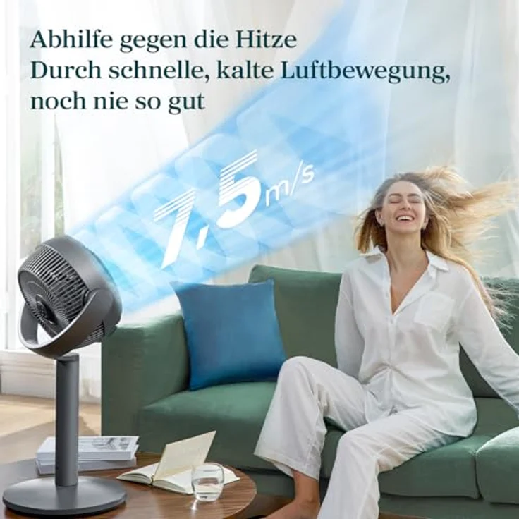 Levoit Smart Standventilator, 20dB sehr leise mit App & Alexa Steuerung, 30m Wurfweite, DC Motor, 4 Modi, 12 Stufen, 12 Std Timer, Fernbedienung – Bild 3