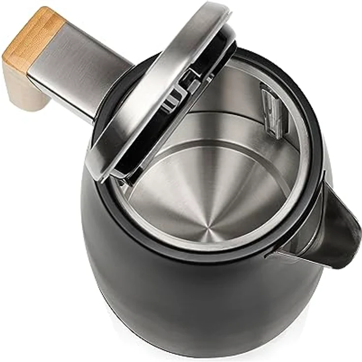 Princess Wasserkocher Pure - 1,7 L - Bambusdesign - 360° drehbar - 3000 W - Mattschwarz – Bild 3