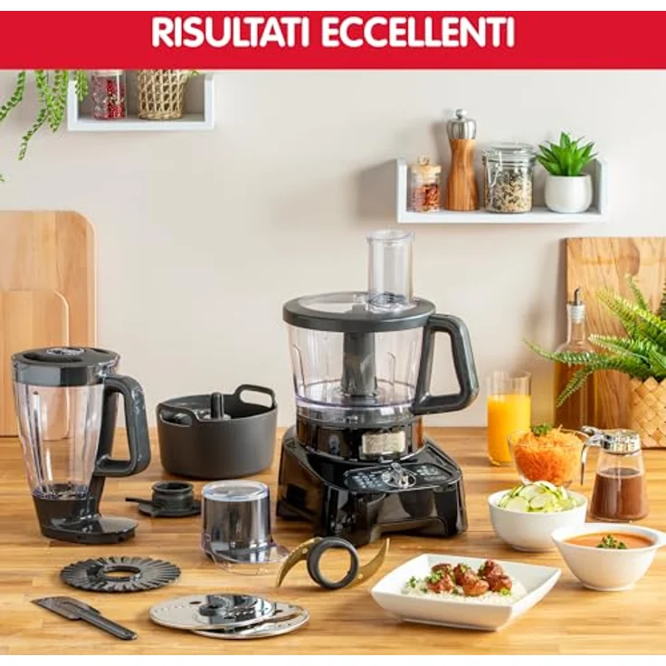Moulinex FP821811 Foodprozessor, 1000W, 3 Geschwindigkeiten, 3L Schüssel, Kunststoff, schwarz – Bild 6