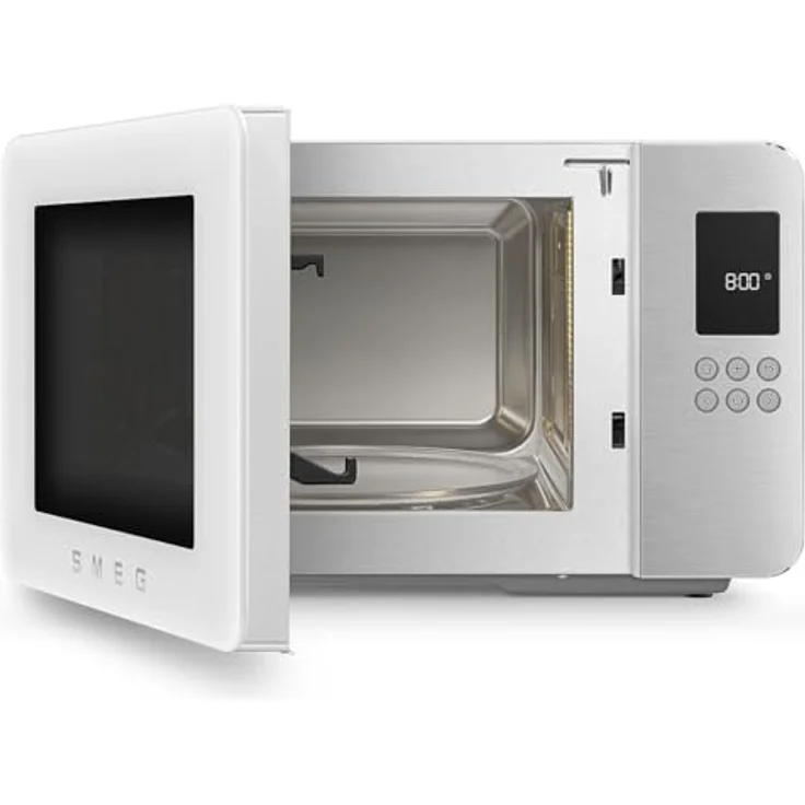 Smeg MOC01WHMEU Kombi-Mikrowelle mit Grill, Edelstahl-Garraum, 4 Funktionen und Inverter-Technologie – Bild 2