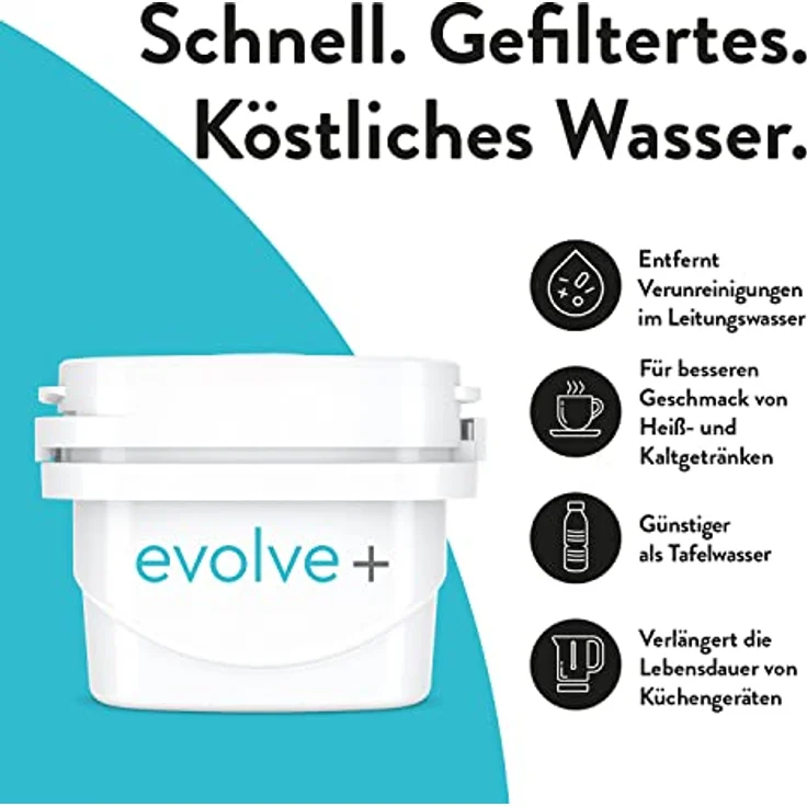 AQUA OPTIMA EVOLVE+ 3x Ersatzfilter für Karaffe, Wasserfilter in Weiß, Kunststoff – Bild 4
