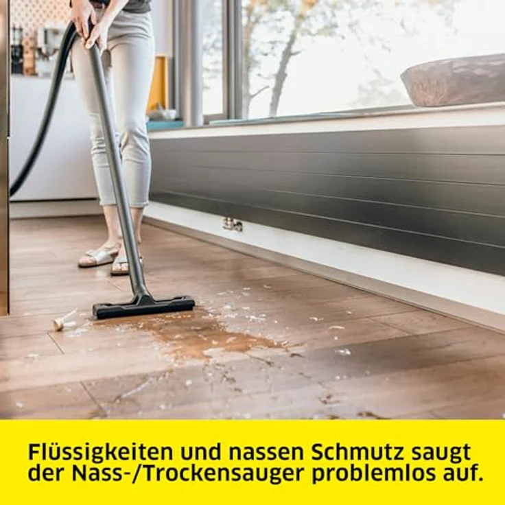 Karcher WD 3 V-17/4/20, Nass-/Trockensauger mit 1.000 W, 17 l Kunststoffbehälter, Patrone- und Vliesfilter, 2 m Saugschlauch, Blasfunktion, Boden- und Fugendüse – Bild 5