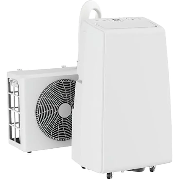 FM SOLAR Mobile Klimaanlage mit WiFi, 12.000 BTU, Heizung, für Räume bis 42 m², weiß