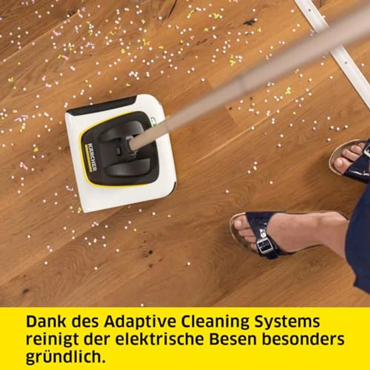 Kärcher Akku-Besen KB 5, elektrischer Besen für die schnelle Bodenreinigung, Lithium-Ionen-Akku, Akkulaufzeit: bis zu 30 min, Schmutzbehälter: 370 ml, flexibles Doppelgelenk, intuitive Bedienung – Bild 5