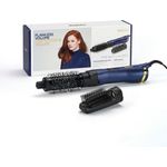 BaByliss Glätt- und Lockenstab Midnight Luxe Hot Air Styler, Leistungsstarke Warmluftbürste mit austauschbaren Aufsätzen