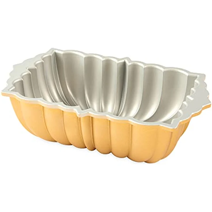 Nordic Ware Klassische Kastenform, gewellt, für 6 Tassen, goldfarben – Bild 9