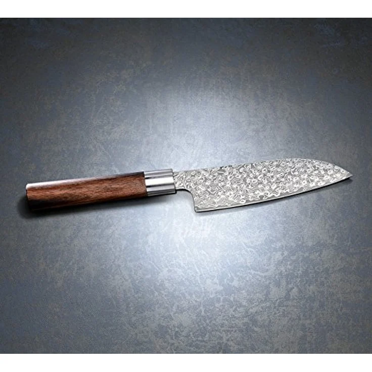 TokioKitchenWare Santoku Damastmesser: Handgefertigtes Marken-Damast-Santokumesser mit 16-cm-Klinge (Santoku Damast, Premium-Messer, Geschenkideen) – Bild 4