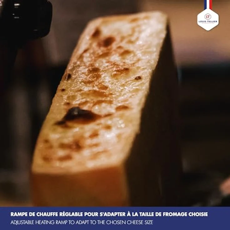 Louis Telier ? Raclette-Gerät Alpage Signature Edelstahl ? Größe geeignet für alle Portionen von Schleifstein ? 6 bis 8 Personen ? Heizrampe höhenverstellbar ? Sicherheitsschalter ? 230 V – Bild 3