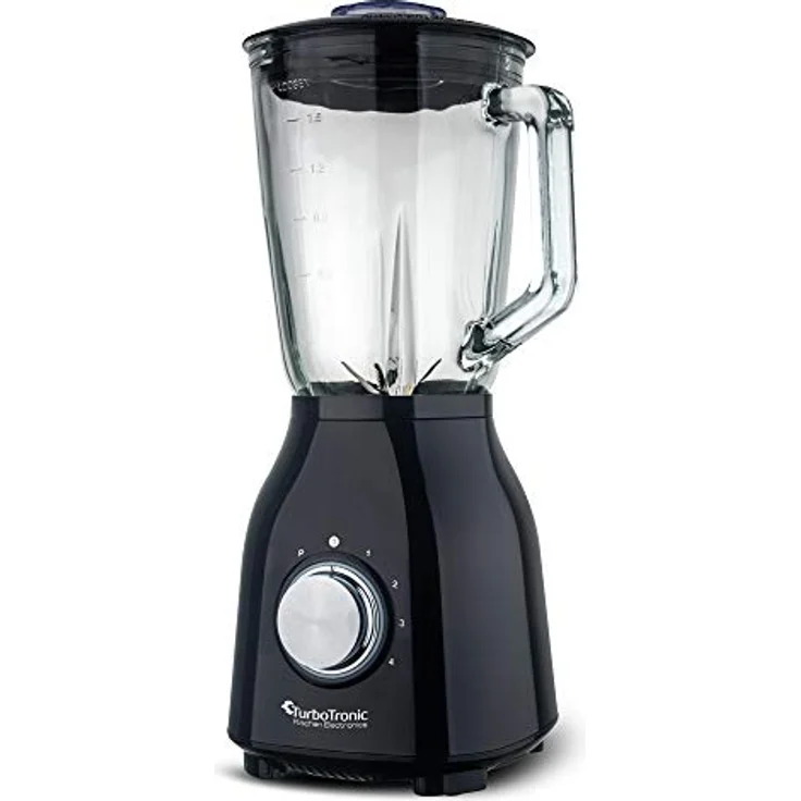 1400 Watt Standmixer mit Glasbehälter 1,5 Liter, BPA-frei, 6 Edelstahl-Klingen, Smoothie Maker, Blender, Ice-Crusher Schwarz – Bild 4